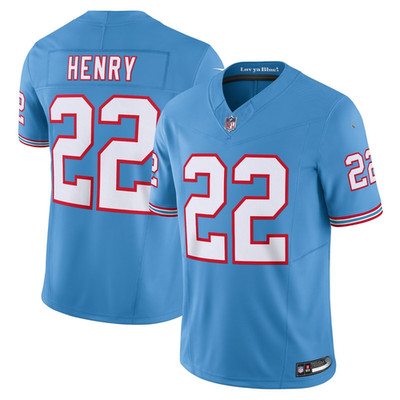 Men's #22 Derrick Henry Blue Vapor F.U.S.E. Limited Throwback Stitched Jersey