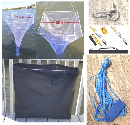 Kit lancia gancio gaff clip rete manico canna da pesca telescopica acciaio inox 20 piedi - Foto 2 di 41