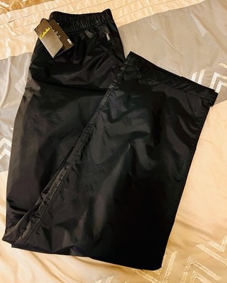 NWT Cabela's 4 Most Black Nylon Poly Lined Pants Men s Med Outdoor Adjust Ankle
