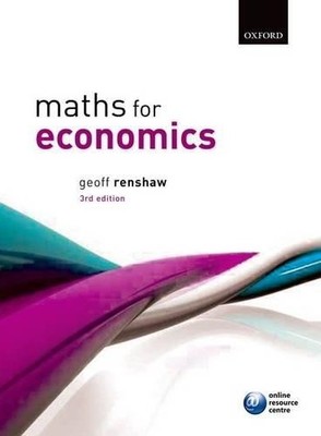 Maths for Economics by Renshaw, Geoff 0199602123 The Fast Free Shipping