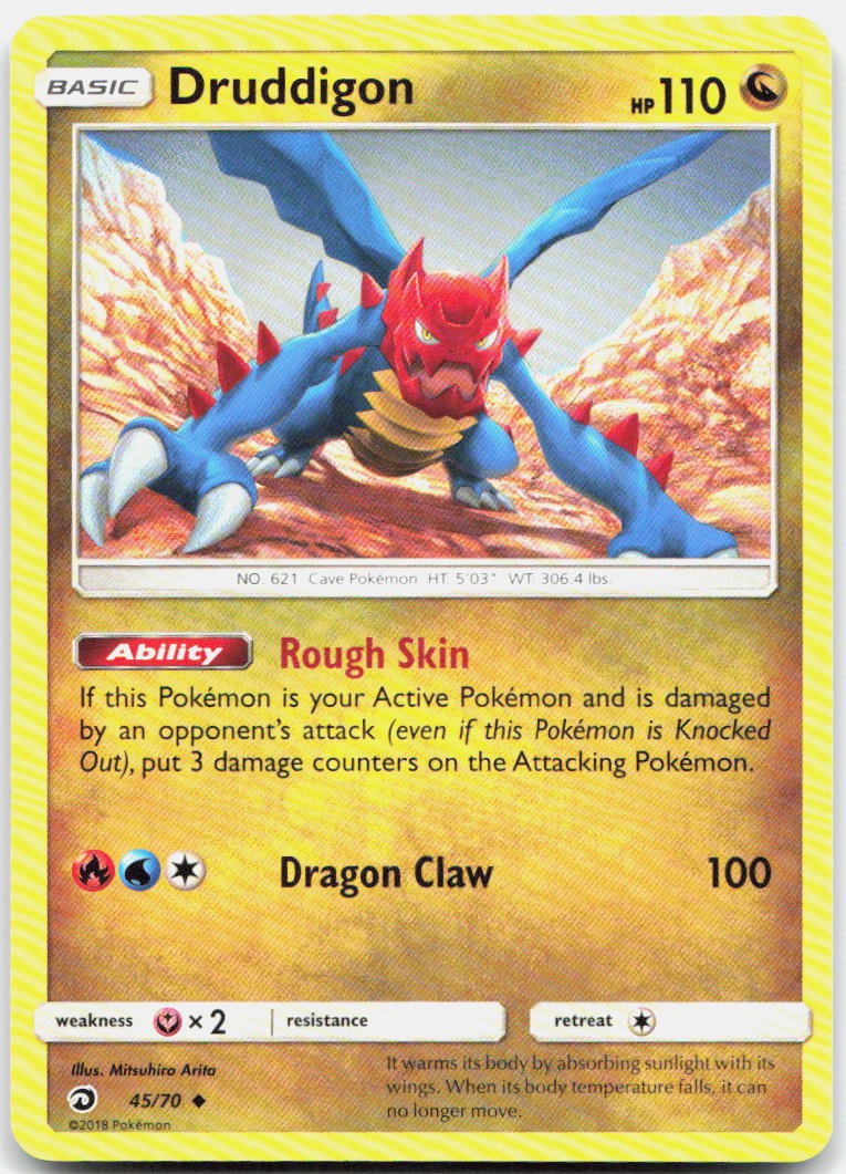 Druddigon 45/70 Uncommon Dragon Majesty Pokemon NM