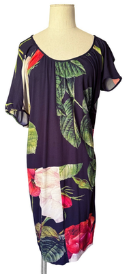 VIVIENNE WESTWOOD ANGLOMANIA Viscose Knit Dress Pop Rose Print