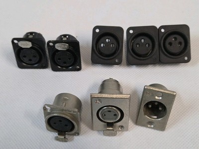 7 x XLR Panel Buchse 3 Pin Buchse, Lötanschlüsse