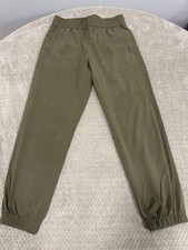 Banana Republic AirStretch Women's Green Jogger Pants S Nylon Spandex Pockets