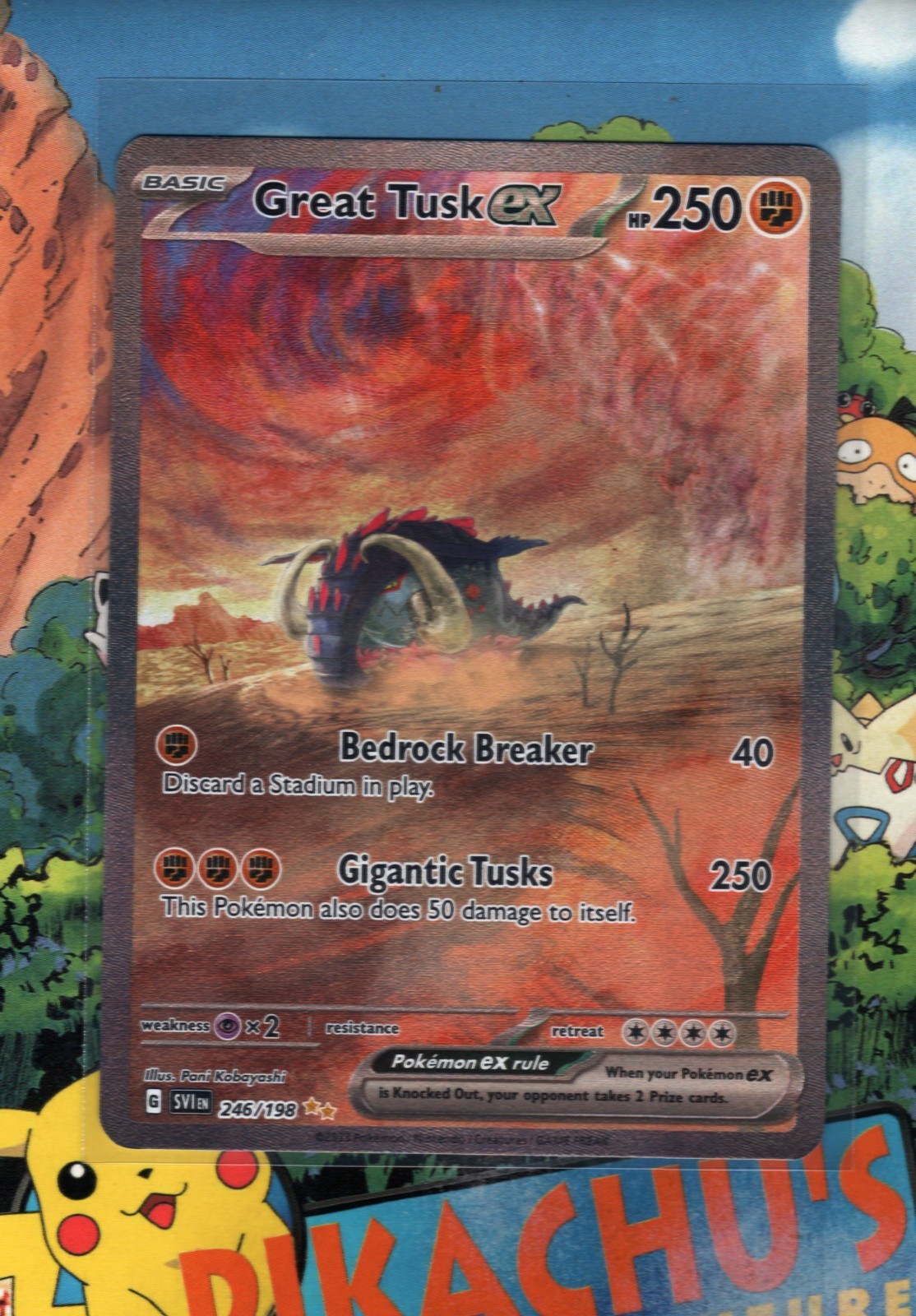 Pokémon TCG Great Tusk ex 246/198  Scarlet & Violet Base Holo NM/M