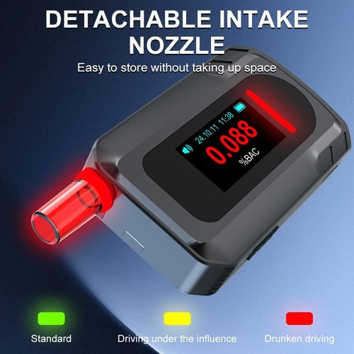 D2000 Electrochemical Alcohol Tester Portable Type C Rechargeable Breathalyzer - Picture 22 of 24