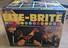 Vintage Lite-Brite 5455-02 Works w/Box PAPER  Pegs. AD  INSTRUCTIONS too. 1971