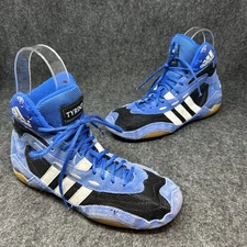 Vintage 2001 Adidas Tyrint Wrestling Shoes US Men's Size 7 Blue Black Gum Sole