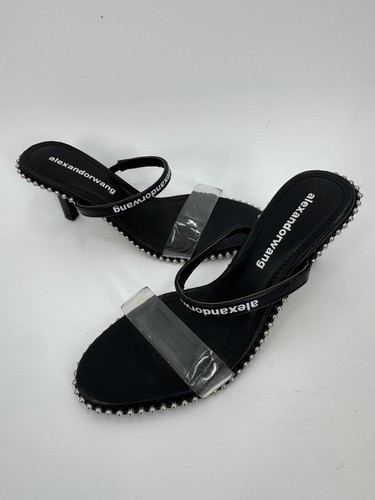 Alexander Wang Nova 85 Slide Sandals  Size US 8 EU 38 Black (SHOE100THRIFTY