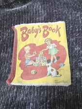 Vintage Hampton Publishing Co. Cloth Baby Book 1940s/50s Washable Sanitized