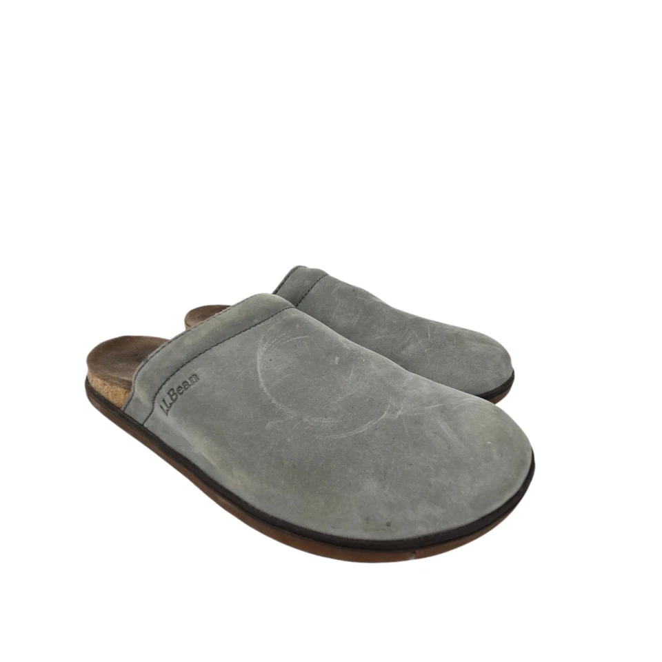 L.L. Zuecos para mujer Bean Go Anywhere gris verde gamuza 10220506 Foto 3 de 4
