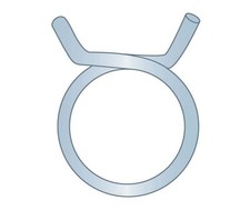 Rotor Clip Hose Clamp 1-3/8" Slim Single Wire Zinc Clear (13 Pieces)