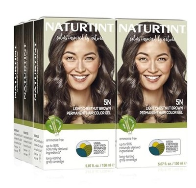 Naturtint 5N Light Chestnut Brown Permanent Hair Color (Pack of 6), Ammonia Fr
