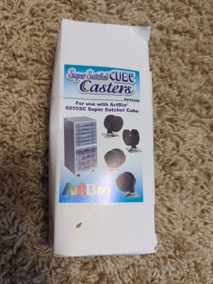ArtBin 6856SW Super Satchel Cube Casters Set of 4 Black Ball Caster Black 6855SC