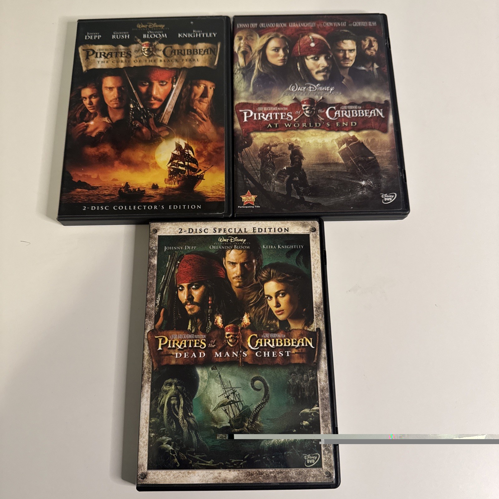 Pirates Of The Caribbean, Curse Black Pearl, Dead Man’s Chest, At World’s End