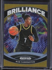 2024-25 Prizm Draft Bub Carrington #6 Brilliance Rookie Gold Prizm /10 Wizards