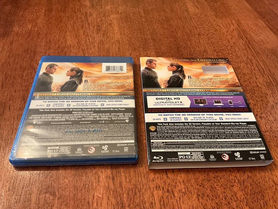 Jupiter Ascending 3D (Blu-ray 3D + Blu-ray + DVD 2015) Channing Tatum New Sealed Foto 2 de 2