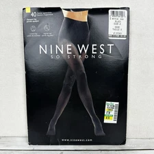 Ninewest So Strong Pantyhose Opaque 40 Denier Black Size 2 Control Top Style 940