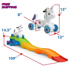 Toddlers Step 2 Unicorn up  down 9 ft Roller Coaster Ride On Toy Xmas NEW USA