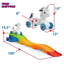 Toddlers Step 2 Unicorn up & down 9 ft Roller Coaster Ride On Toy Xmas NEW USA
