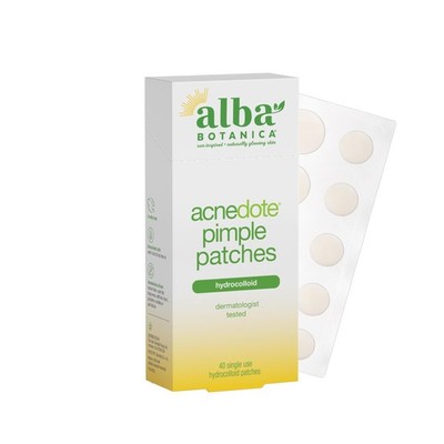 Alba Botanica Acnedote Pimple Patches for Face - 40 Count (Pack of 1), WHITE 