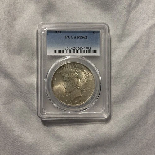 1923 MS62 90% Silver Peace Dollar PCGS
