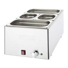 Buffalo Bain Marie in Silver with Pans - Durable Stainless Steel