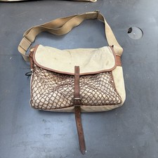 Borsa da pesca vintage Liddesdale in rete di tela di cotone borsa a tracolla