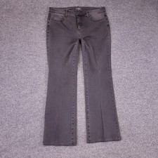 NYDJ Barbara Bootcut Jeans Sz 14 36x30 Gray Denim High Rise Stretch Lift Tuck