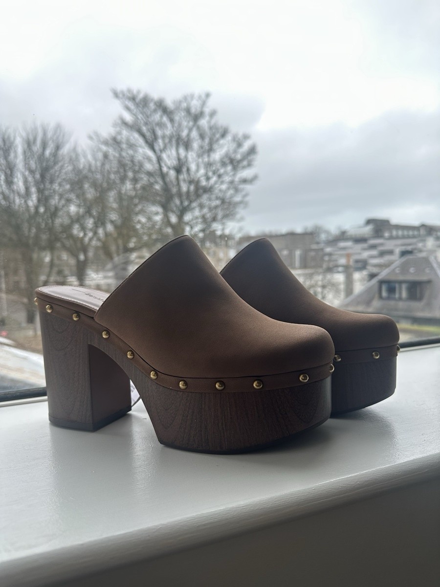 Bershka platform clogs UK