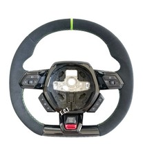 Genuine Lamborghini Huracan Performante Evo Sto Alcantara Green Steering Wheel