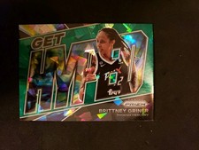 2022 Panini Prizm WNBA Brittney Griner Get Hyped Green Cracked Ice #8 READ