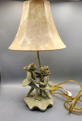 VTG 1999 Dancing Frog Couple Table Lamp - Y2K Era Whimsical Decor - Tested