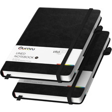 Lined Journal Notebook, 2 Pack, 180 Pages, A5 Journals for Writing, 100 GSM Thic