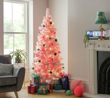 Home 6ft Cashmere Artificial Christmas Tree - Pink - 180cm