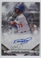 2023 Bowman Sterling Prospect Refractor 90/150 Samuel Munoz #PA-SM Auto 1t2c