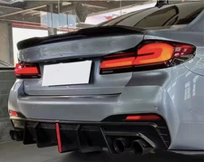 Rear Bumper Diffuser For BMW G30 G31 G38 M550i 2017-2023 Gloss Black