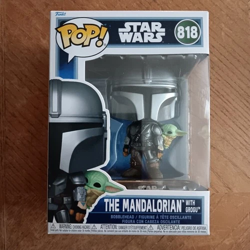 Funko Pop! Star Wars THE MANDALORIAN WITH GROGU Brand New!! #818