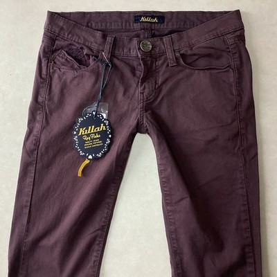 Brandneu mit Etikett Damen Miss Sixty NEU 70er Jahre Slim Flare Pflaume Jeans Größe 10 W29 L34 (467E)