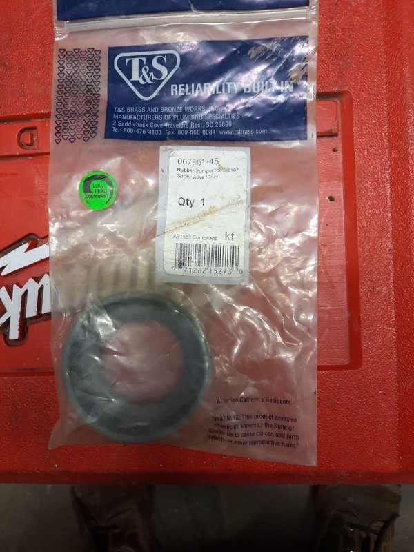 T&S Brass Works Spray Valve Rubber Bumper # 007861-45 New