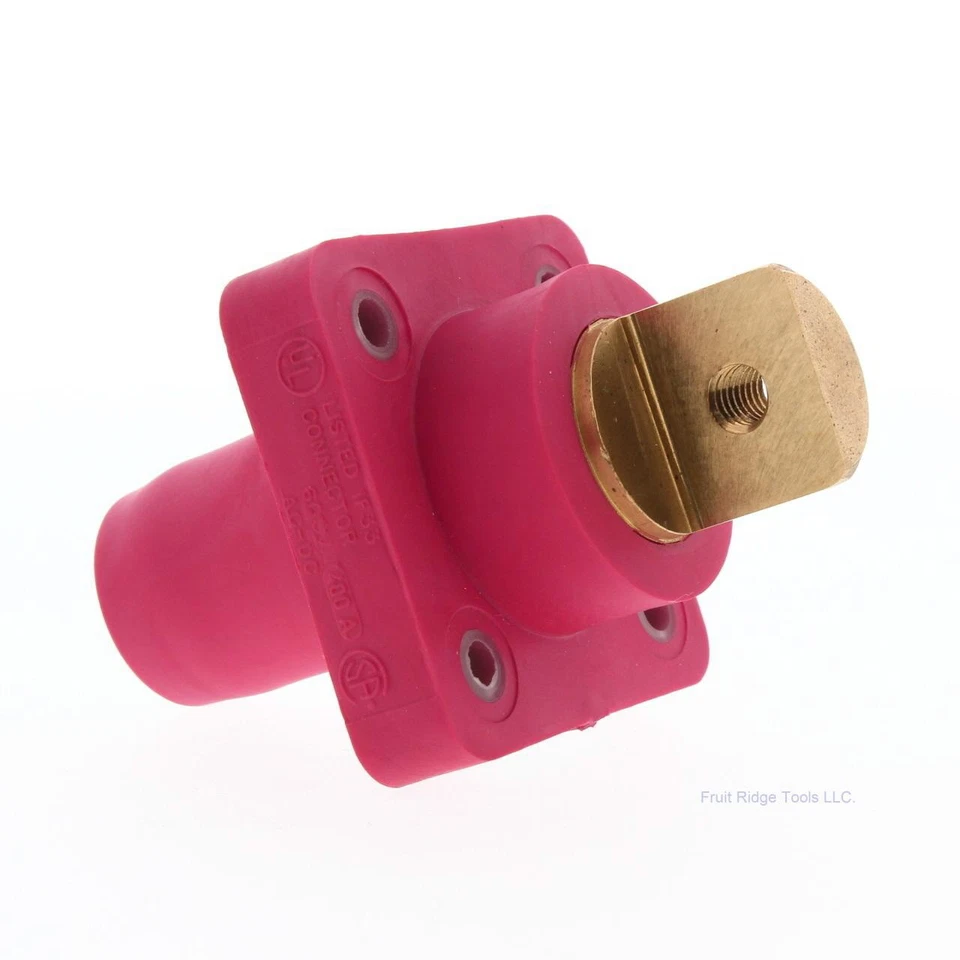 Joy Cooper 16 Series Female Red Single Hole Buss Bar Panel Mount E1016-1727B - Image 3 of 4