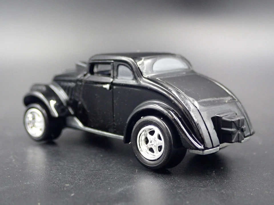 1933 33 WILLYS GASSER NERO Modello In Scala 1:64 Collezionabile Diorama Diecast - Immagine 4 di 4