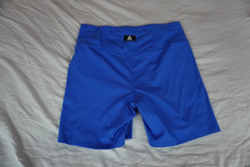 Pantalones Cortos de Motociclista Reebok XXL Azul Cintura Alta Atléticos Gimnasio Ropa Activa Foto 2 de 4
