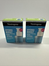 Neutrogena Hydro Boost Ultra Hydrating Serum Fragrance-Free 1.0oz. LOT OF 2