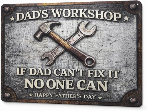Funny Father‘S Day Gifts – 8X12'' Personalized Vintage Metal Sign, Best Gift Ide - Picture 1 of 12