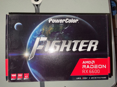 PowerColor Radeon RX 6600 Fighter 8G GDDR6 Grafikkarte - Schwarz (AXRX 6600...