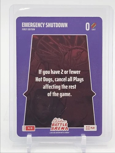 EMERGENCY SHUTDOWN 2026 BO JACKSON BATTLE ARENA FIRST EDITION A Q0481
