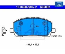 Brake pad set, disc brake Ate 13.0460-5882.2 for Lexus