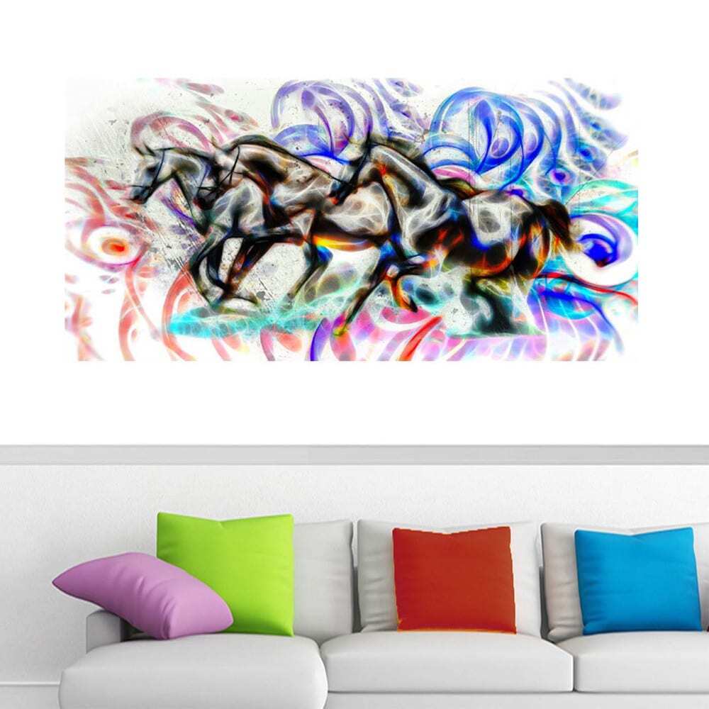 Graffiti Horses Animal Canvas Art (Multiple Sizes)  Oversized