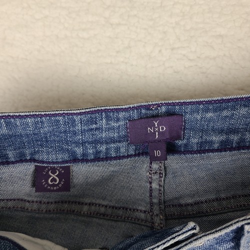 NYDJ Not Your Daughter Jeans Womens 10 Blue Straight Light Wash Denim HEMMED - Picture 8 of 14